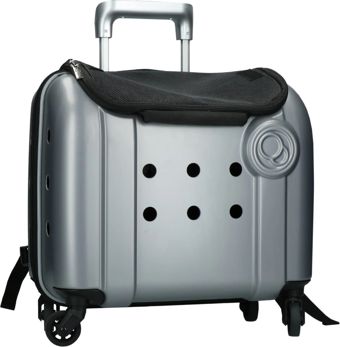 Torba transportowa dla psa z funkcją plecaka, szara, 40 x 25 x 31 cm – Compaws Trolley London - obrazek 1