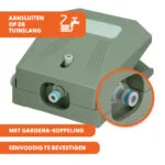 Fontanna dla psa z pedałem nożnym i przyłączem do węża ogrodowego, oliwkowozielona – Coolpets Splash Water Fountain - obrazek 3