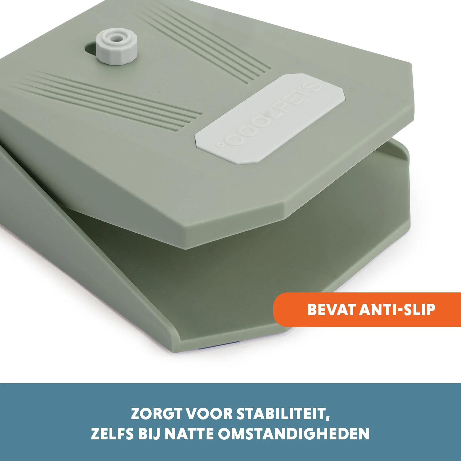 Fontanna dla psa z pedałem nożnym i przyłączem do węża ogrodowego, oliwkowozielona – Coolpets Splash Water Fountain - obrazek 5