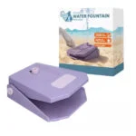Fontanna z pedałem i podłączeniem do węża ogrodowego, liliowa – Coolpets Splash Water Fountain