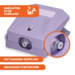 Fontanna z pedałem i podłączeniem do węża ogrodowego, liliowa – Coolpets Splash Water Fountain - obrazek 3