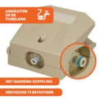 Fontanna wodna z pedałem nożnym i przyłączem do węża ogrodowego, beżowa – Coolpets Splash Water Fountain - obrazek 3