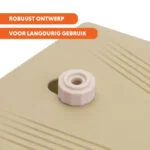 Fontanna wodna z pedałem nożnym i przyłączem do węża ogrodowego, beżowa – Coolpets Splash Water Fountain - obrazek 6