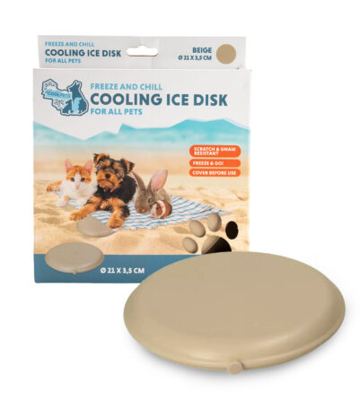 Tarcza chłodząca dla psów, beżowa, do zamrażania – Coolpets Cooling Disc