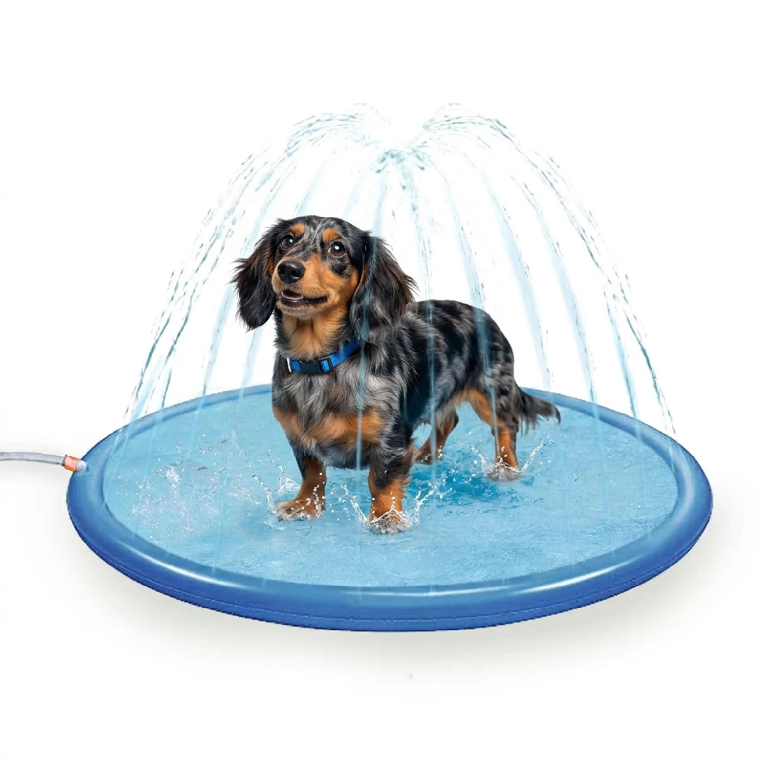 Mata zraszająca dla psów z przyłączem do węża ogrodowego, S 100 cm – Coolpets Splash Sprinkler Pad - obrazek 1