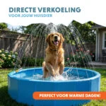 Basen dla psa ze zraszaczami, średnica 120 cm, wysokość brzegu 30 cm – Coolpets Splash Sprinkler Pool - obrazek 2