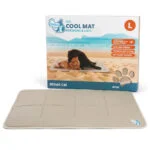 Mata chłodząca dla psów z żelem stałym, beżowa, L, 90 x 60 cm – Coolpets Gel Cooling Mat