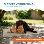Mata chłodząca dla psów z żelem stałym, beżowa, L, 90 x 60 cm – Coolpets Gel Cooling Mat - obrazek 2