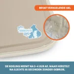Mata chłodząca dla psów z żelem stałym, beżowa, L, 90 x 60 cm – Coolpets Gel Cooling Mat - obrazek 3