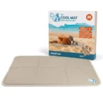 Mata chłodząca dla psów z żelem stałym, beżowa, M, 76 x 50 cm – Coolpets Gel Cooling Mat