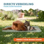 Mata chłodząca dla psów z żelem stałym, oliwkowozielona, M 76 x 50 cm – Coolpets Gel Cooling Mat - obrazek 2