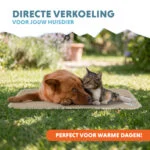 Mata chłodząca dla psów z żelem stałym, beżowa, M, 76 x 50 cm – Coolpets Gel Cooling Mat - obrazek 2