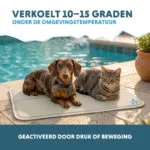 Mata chłodząca dla psów z żelem stałym, beżowa, M, 76 x 50 cm – Coolpets Gel Cooling Mat - obrazek 4