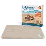 Mata chłodząca dla psów z żelem stałym, beżowa, S 50 x 40 cm – Coolpets Gel Cooling Mat