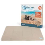 Mata chłodząca dla psów z żelem stałym, beżowa, XL 120 x 70 cm – Coolpets Gel Cooling Mat