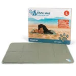 Mata chłodząca dla psów z żelem stałym, oliwkowa, L 90 x 60 cm – Coolpets Gel Cooling Mat