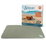 Mata chłodząca dla psów z żelem stałym, oliwkowozielona, M 76 x 50 cm – Coolpets Gel Cooling Mat