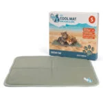 Mata chłodząca dla psów ze stałym żelem, oliwkowa, S 50 x 40 cm – Coolpets Gel Cooling Mat