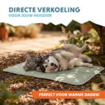 Mata chłodząca dla psów z żelem stałym, oliwkowa, XL 120 x 70 cm – Coolpets Gel Cooling Mat - obrazek 2