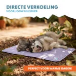 Mata chłodząca dla psów z żelem stałym, liliowa, XL 120 x 70 cm – Coolpets Gel Cooling Mat - obrazek 2