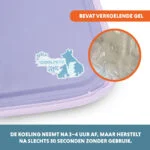 Mata chłodząca dla psów z żelem stałym, liliowa, XL 120 x 70 cm – Coolpets Gel Cooling Mat - obrazek 3