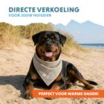 Chłodząca bandana dla psów, beżowa, L, 85 x 40 cm – Coolpets Cooling Bandana - obrazek 2