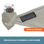 Chłodząca bandana dla psów, beżowa, L, 85 x 40 cm – Coolpets Cooling Bandana - obrazek 5