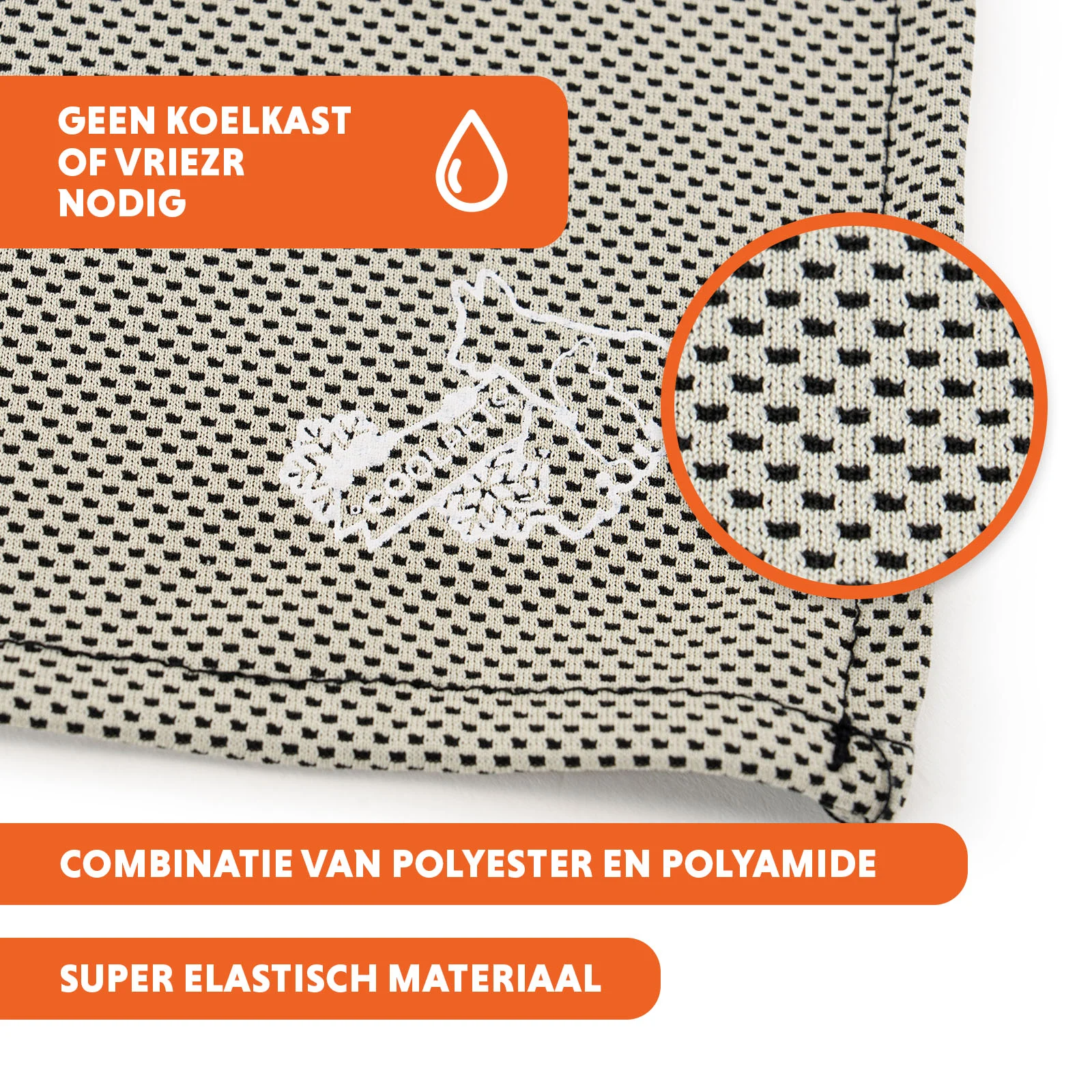 Bandana chłodząca dla psów, beżowa, S, 45 x 20 cm – Coolpets Cooling Bandana - obrazek 3