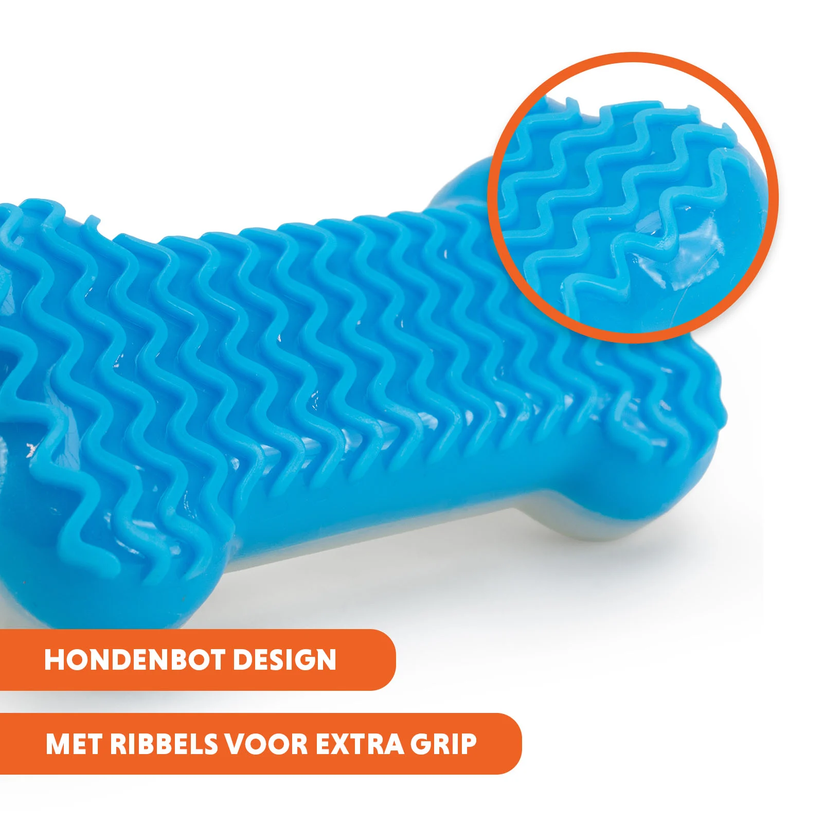 Chłodząca zabawka w kształcie kości dla psów, do napełniania wodą, 14 x 6,7 x 3,8 cm – Coolpets Ice Bone - obrazek 6