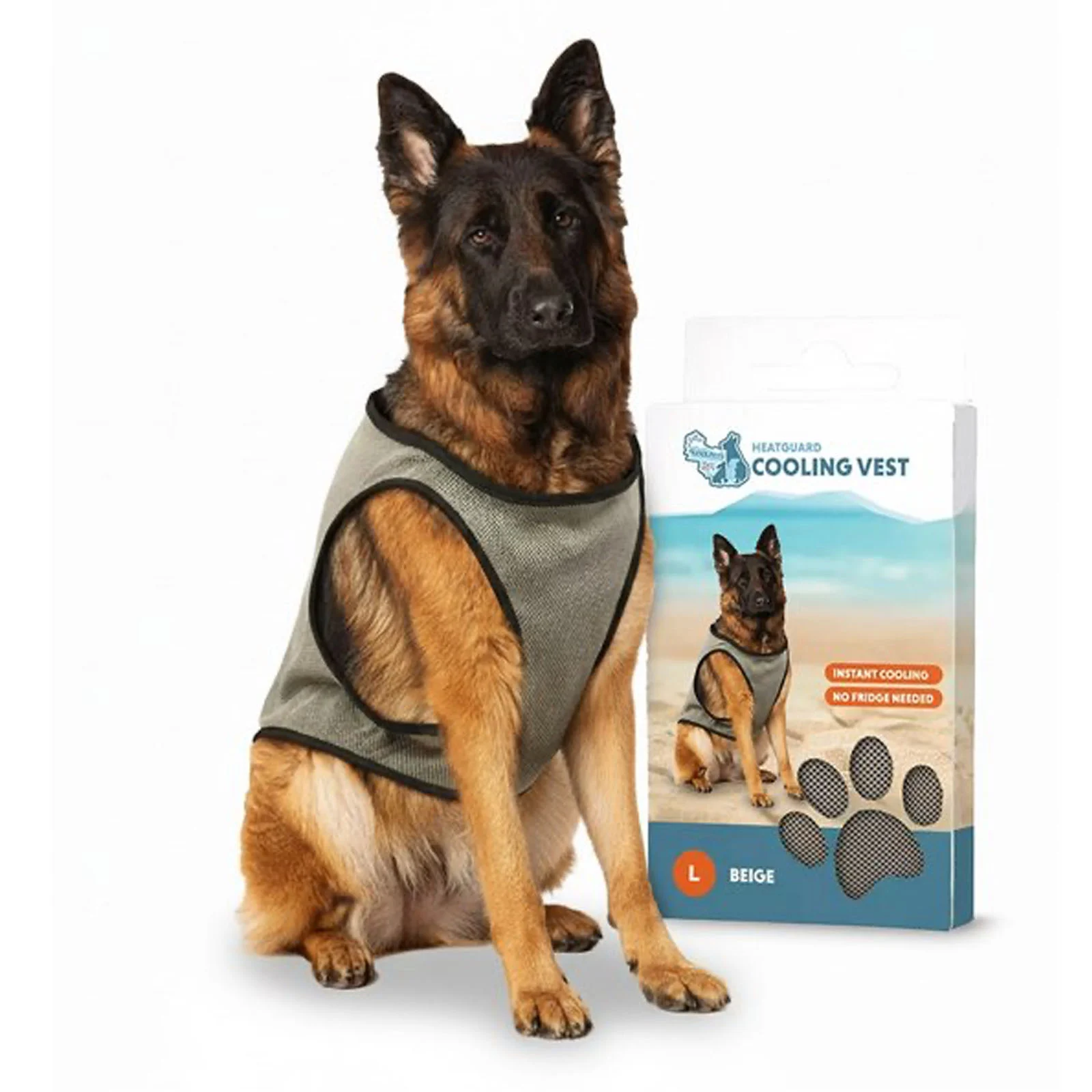 Kamizelka chłodząca dla psa, aktywowana wodą, L, długość grzbietu 35 cm – Coolpets Cooling Vest - obrazek 1