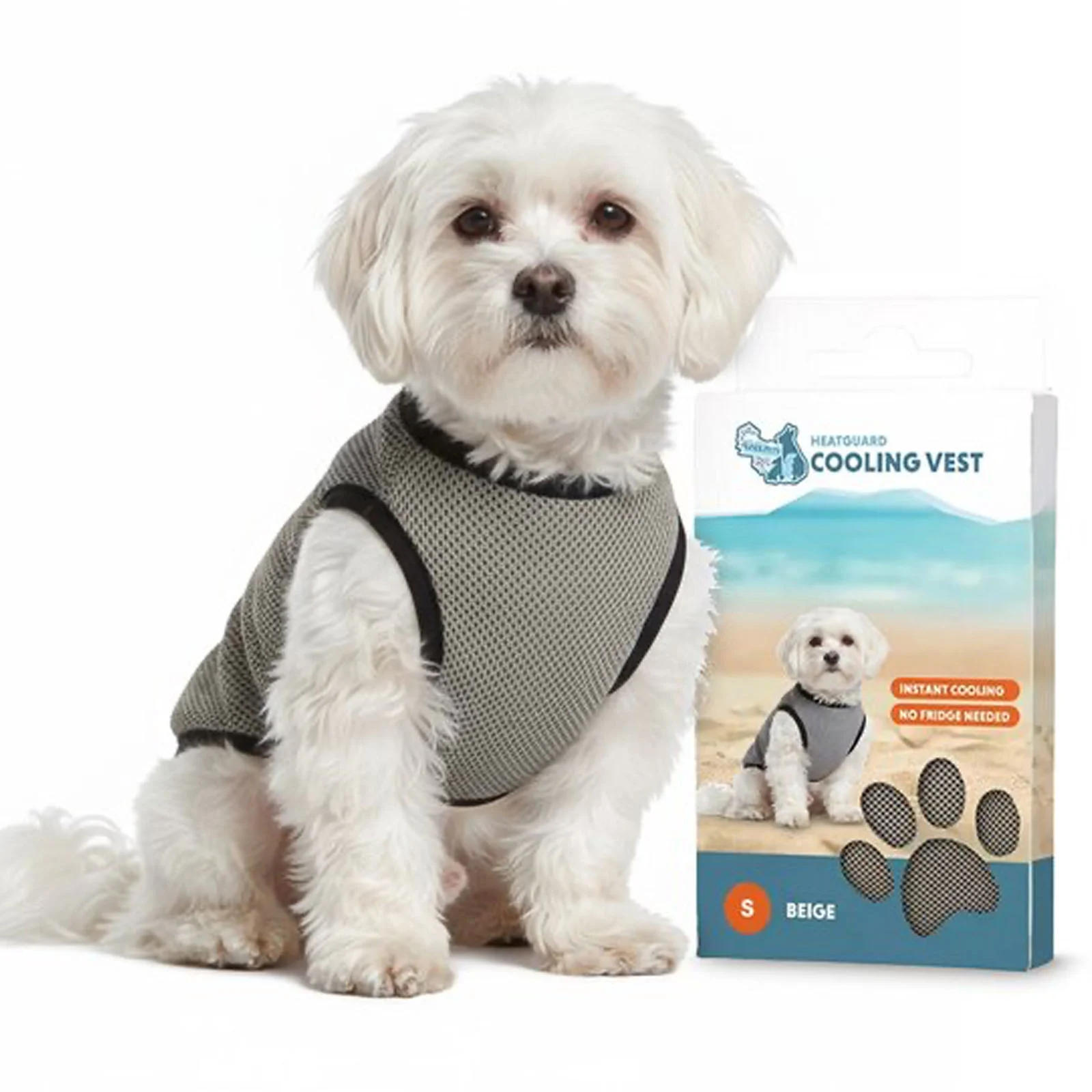 COOL034S_00.jpg Kamizelka chłodząca dla psa, aktywowana wodą, S, długość grzbietu 25 cm – Coolpets Cooling Vest - obrazek 1