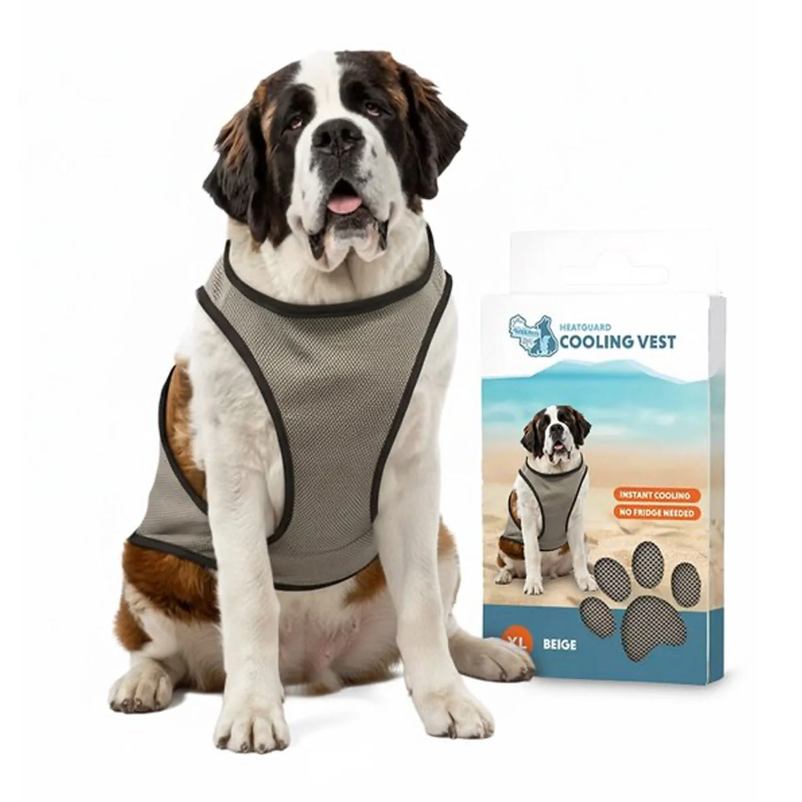 Kamizelka chłodząca dla psa, aktywowana wodą, XL, długość grzbietu 40 cm – Coolpets Cooling Vest - obrazek 1