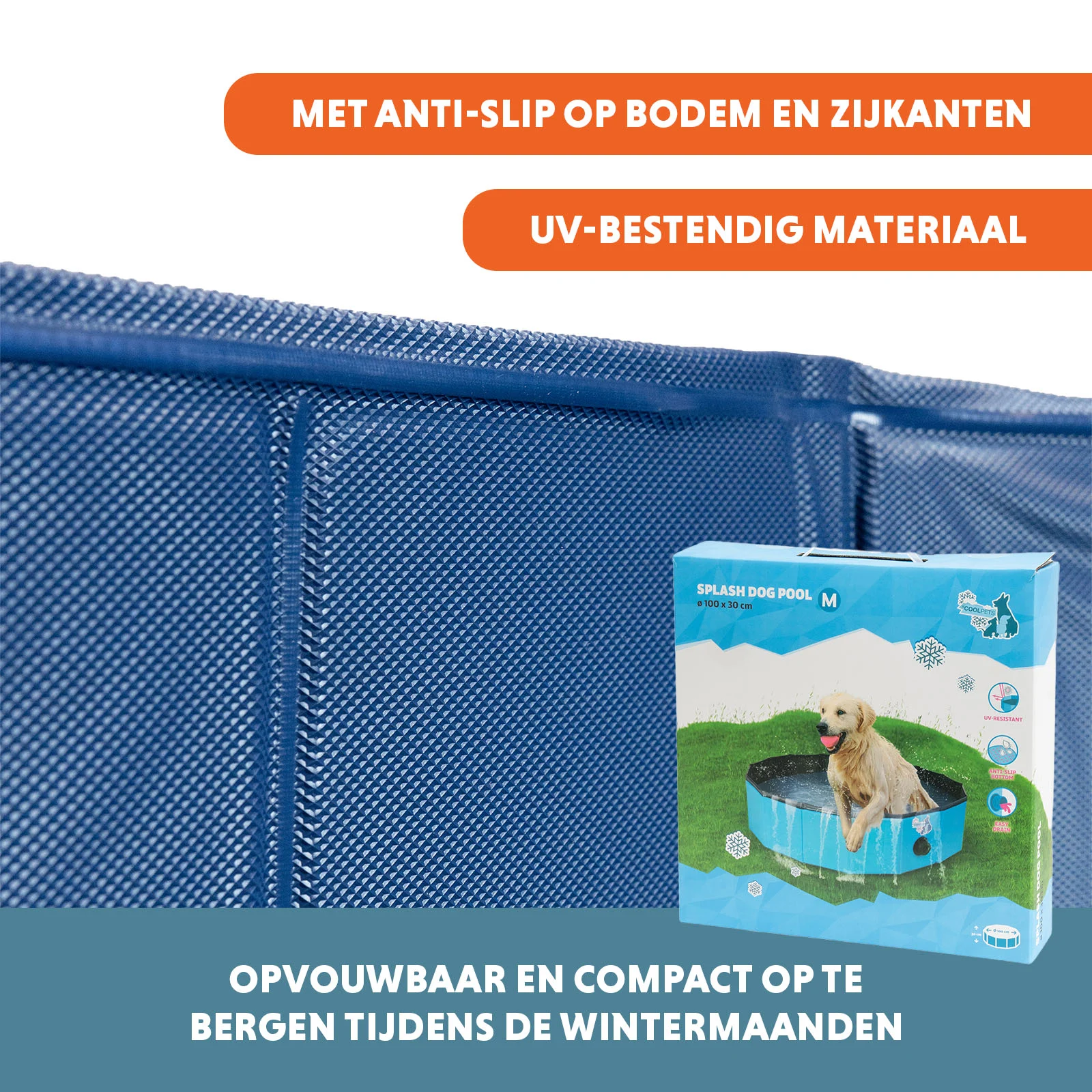 Basen dla psa z antypoślizgowym dnem, składany, ø 80 x 20 cm – Coolpets Splash Dog Pool - obrazek 5