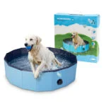 Składany basen dla psa z antypoślizgowym dnem, ø 100 x 30 cm – Coolpets Splash Dog Pool
