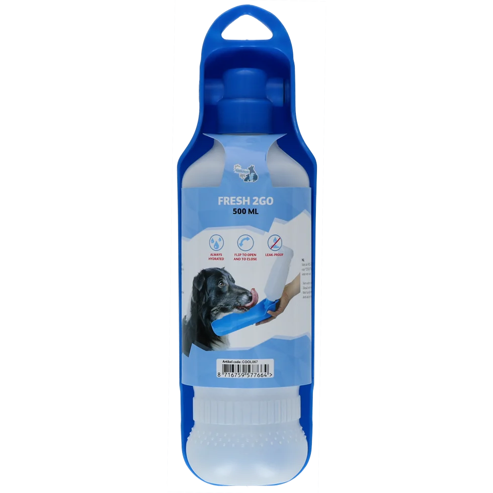 Butelka na wodę dla psa na spacer i podróż, 500 ml – Coolpets Fresh 2GO - obrazek 1