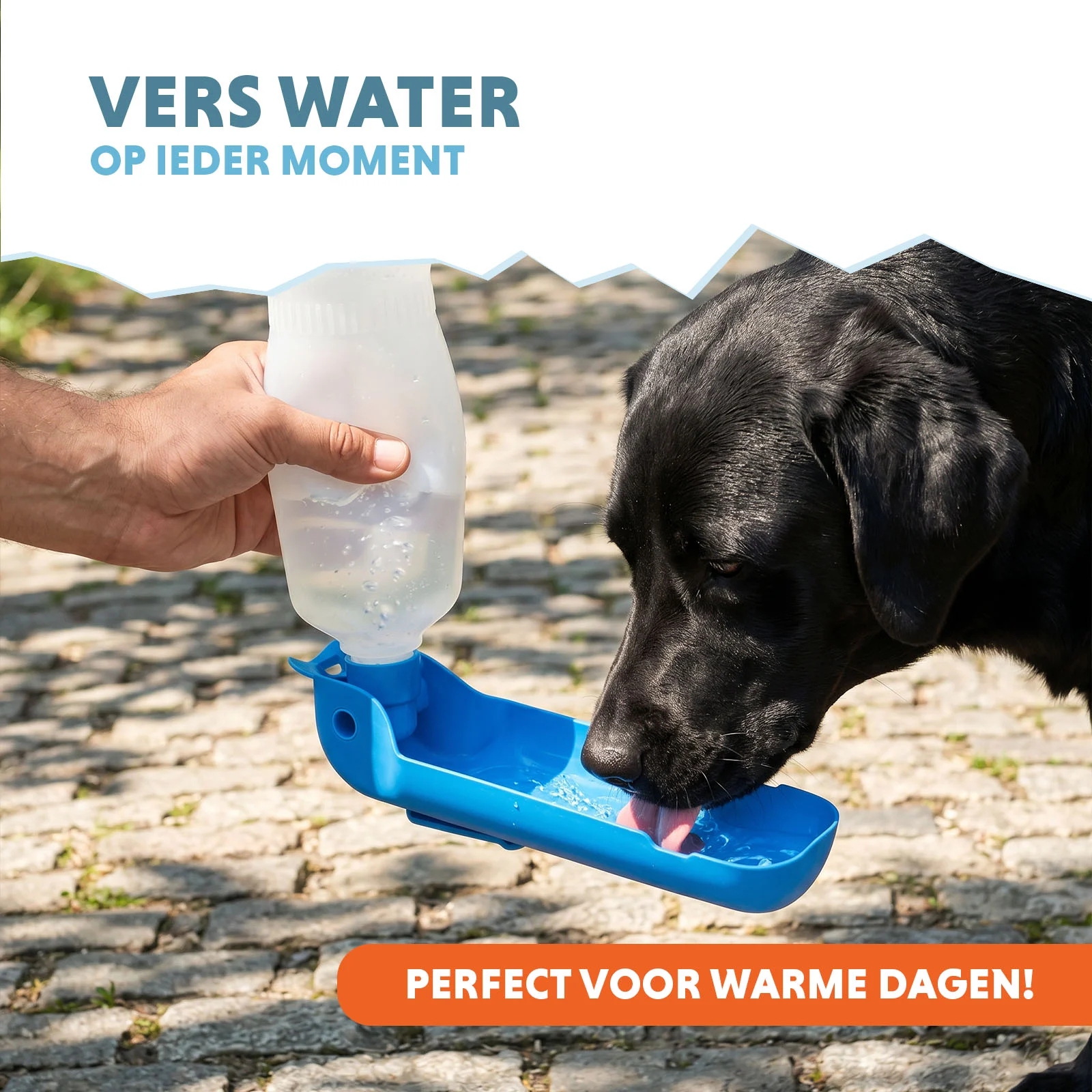 Butelka na wodę dla psa na spacer i podróż, 500 ml – Coolpets Fresh 2GO - obrazek 2
