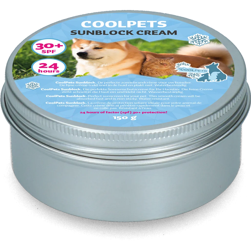 Krem przeciwsłoneczny dla psów, SPF 30+, 150 g – Coolpets Sunblock Creme - obrazek 2