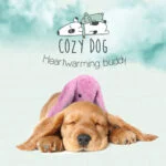 Pluszowy królik dla psa z funkcją bicia serca i podgrzewanym woreczkiem, różowy, 30 x 20 cm – Cozy Dog Bunny - obrazek 4