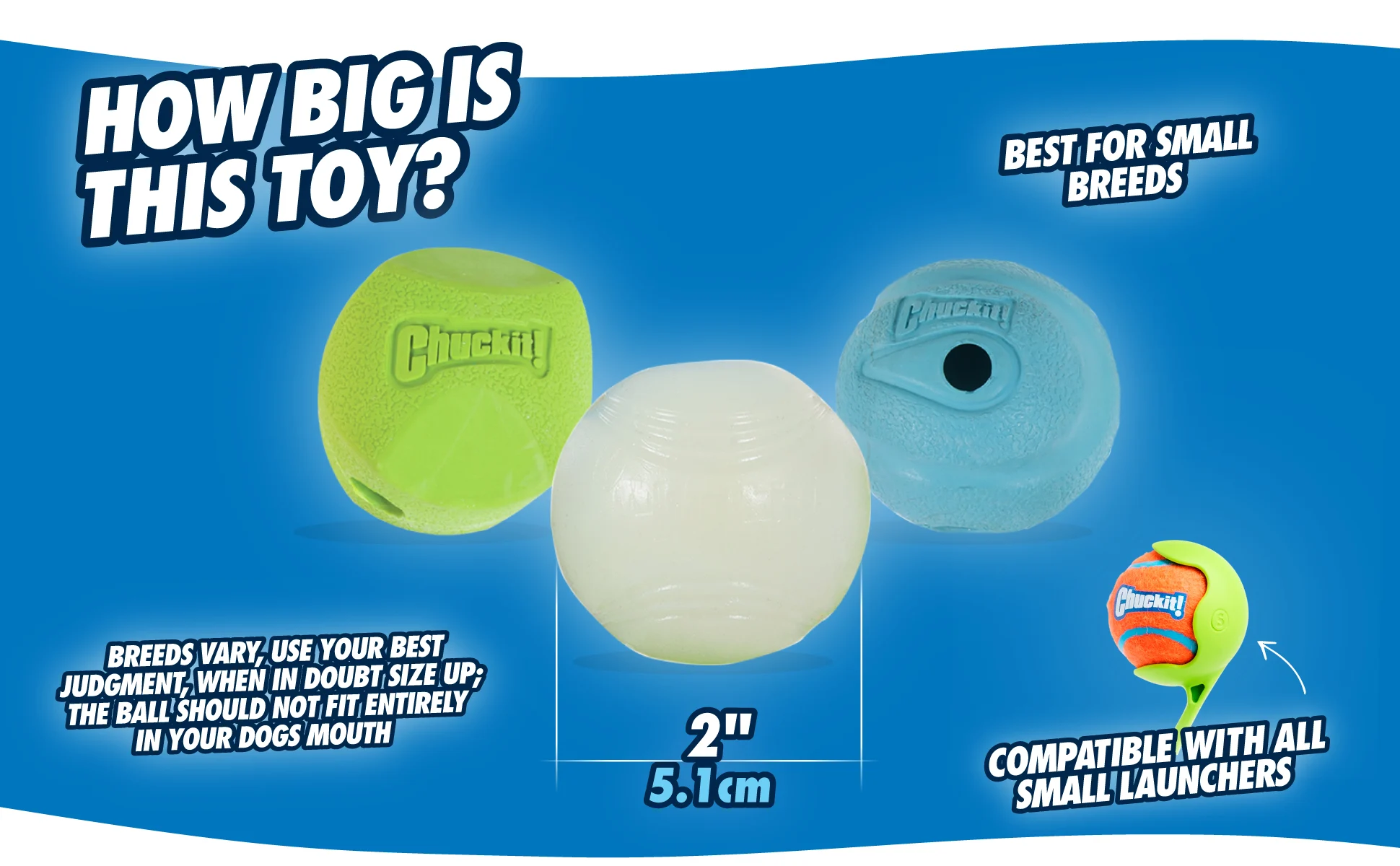Piłki dla psa ze światłem i dźwiękiem, 3 sztuki, Ø 5 cm – Chuckit! Fetch Medley S - obrazek 4