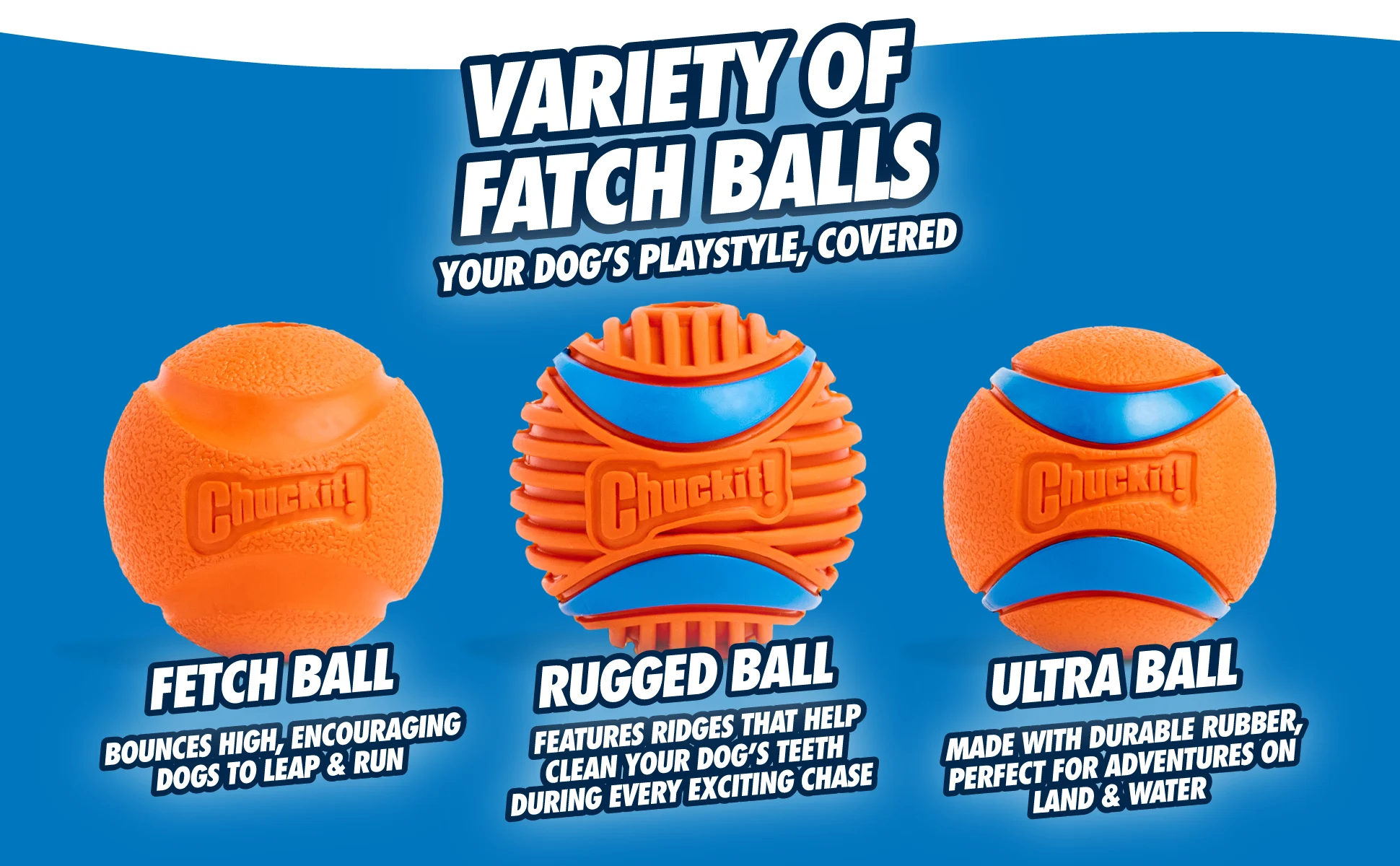 Piłka dla psa z naturalnej gumy, odbijająca się, L 7 cm – Chuckit! Fetch Ball - obrazek 6