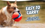 Piłka nożna dla psa z gumowymi wgłębieniami, Ø 14 cm – Chuckit! Kick Fetch Dog S - obrazek 5