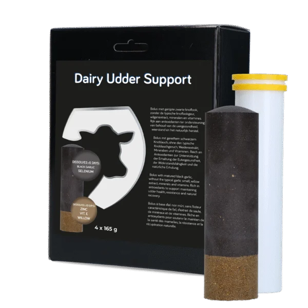 Bolus czosnkowy dla bydła z ekstraktem z wierzby, 4 x 165 g – Hofman Animal Care Dairy Udder Support Bolus