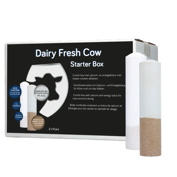 Zestaw bolusów dla krów mlecznych z wapniem i energią, 2 x 12 sztuk – Hofman Animal Care Dairy Fresh Cow Starter Box