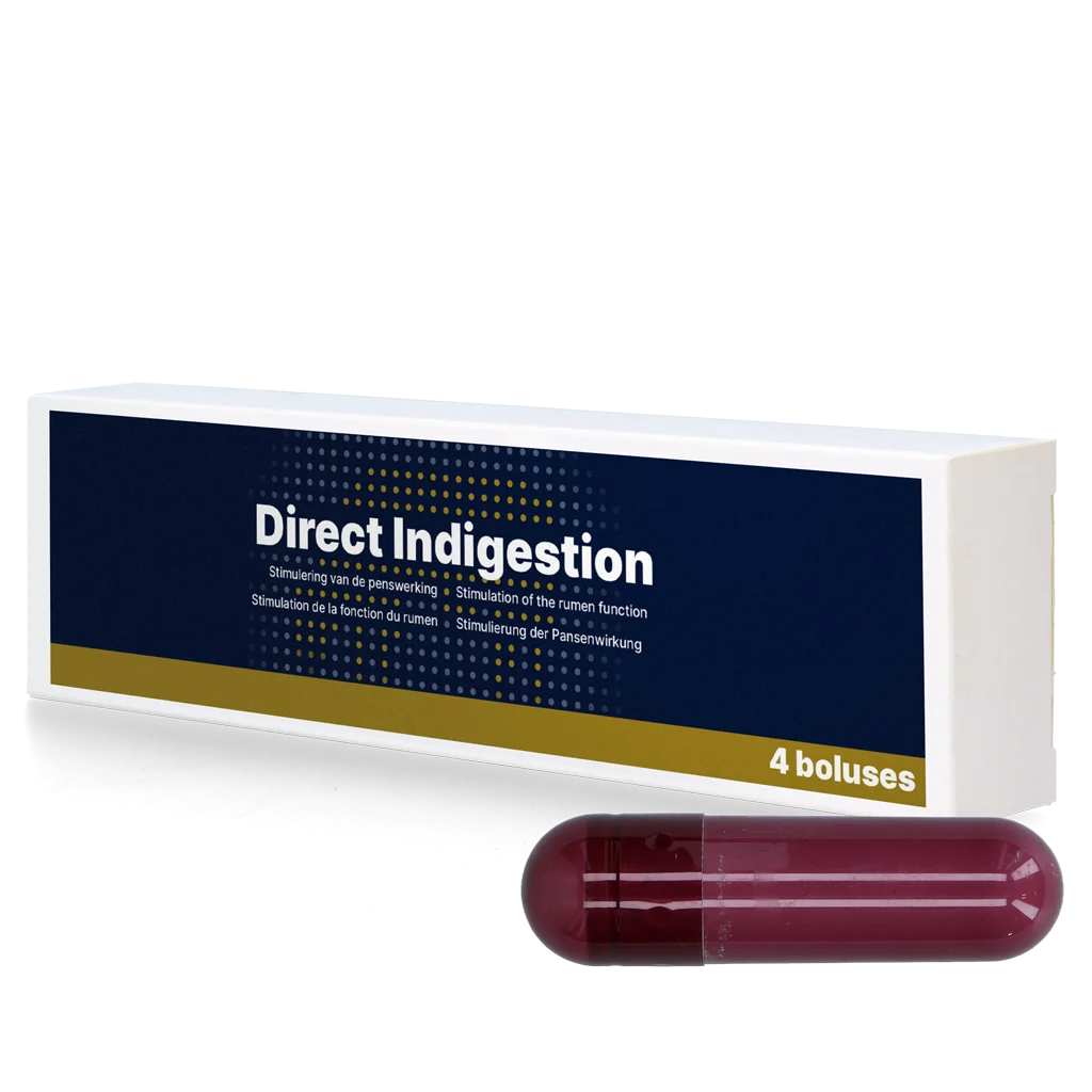 Bolus wspomagający przeżuwanie dla dorosłego bydła, 4 x 76 g – Direct Bolus Indigestion - obrazek 1