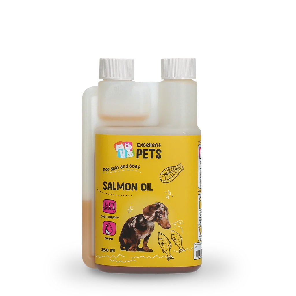 Olej z łososia dla psów z omega 3 i 6, 250 ml – Excellent Pets Dog Salmon Oil - obrazek 1