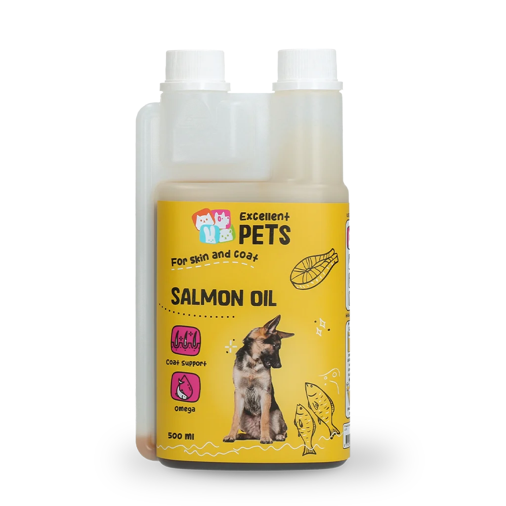 Olej z łososia dla psów z omega 3 i 6, 500 ml – Excellent Pets Dog Salmon Oil - obrazek 1