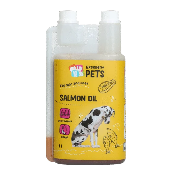 Olej z łososia dla psów z Omega 3 i 6, 1000 ml – Excellent Pets Dog Salmon Oil
