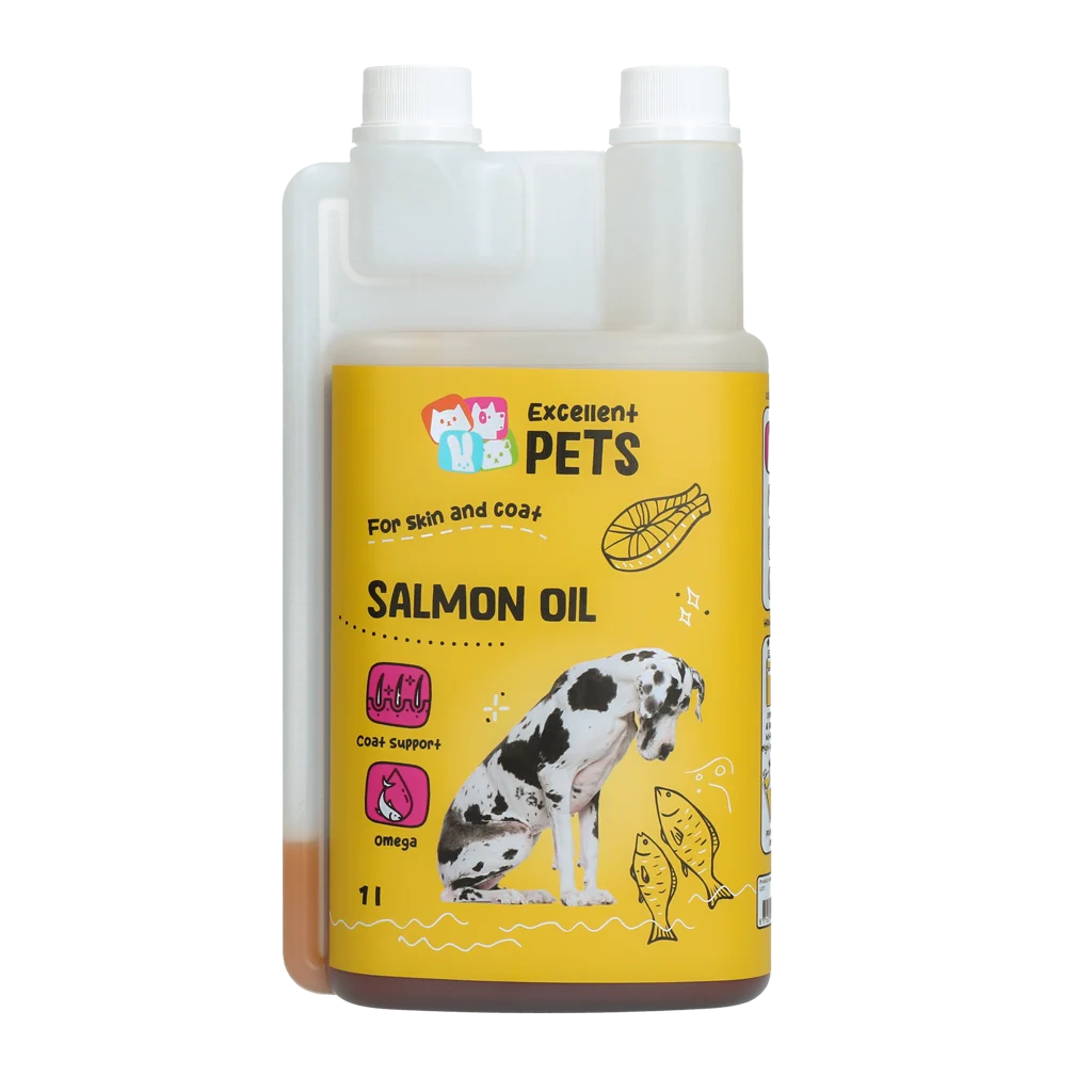 Olej z łososia dla psów z Omega 3 i 6, 1000 ml – Excellent Pets Dog Salmon Oil - obrazek 1