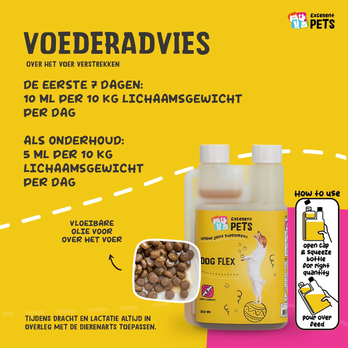 Suplement na stawy dla psów, płynny, 250 ml – Excellent Pets Dog Flex - obrazek 2