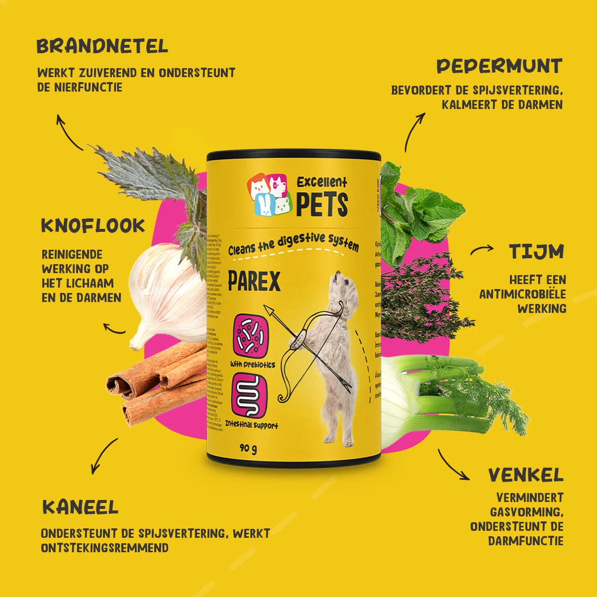 Suplement dla psów z prebiotykami w formie krokietów, 90 g – Excellent Pets Dog Parex - obrazek 5